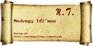 Medvegy Tímea névjegykártya